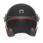 Kaciga NOX HERITAGE PREMIUM crna sa crvenom kožom XL - Slika 2