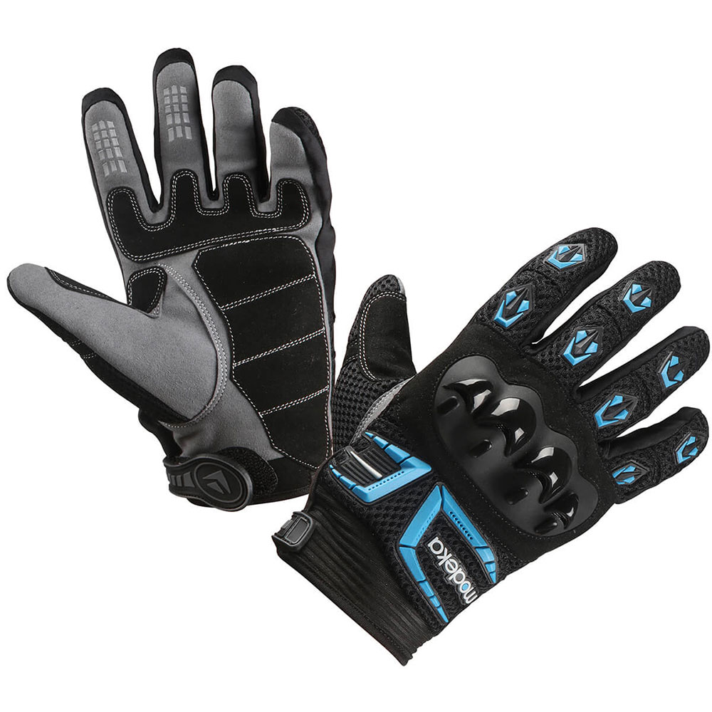 Rukavice MX TOP kratke crno plave 9 L MODEKA