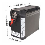 Bočni koferi GP KOMPOZIT ALU crni 40L+40L - Slika 6