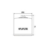 Filter ulja HF138RC Hiflo (RACING) - Slika 2