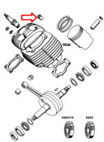 Matica dupla cilindra Tomos APN M7x17 mm - Slika 2