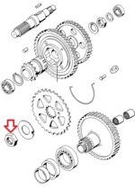 Matica prednjeg lančanika Tomos A3 A35 A5 M22x1 mm - Slika 2