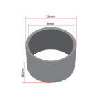 Čaura amortizera Tomos T4 6x12x16mm - Slika 2