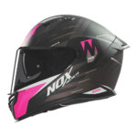 Kaciga NOX Full Face sa naočarima N401 CROWER  mat crno roza L