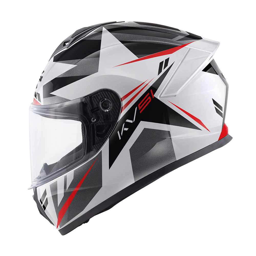 Kaciga Kappa zatvorena KV51 ZENITH  belo crno crvena L