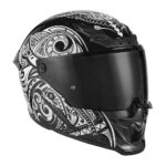 Kaciga NOX EXKLUSIV GOLIATH MAORI Full Face mat crno bela S