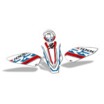 Nalepnice rezervoara TANK PAD set BMW S 1000 RR (19-24) plavo belo crvena GP KOMPOZIT - Slika 6