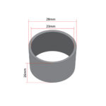 Čaura prednjih vila Tomos APN uže pvc fi 23x28x26 mm - Slika 3