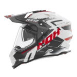 Kaciga NOX Enduro sa vizirom N312 VAPOR belo crvena L