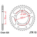 Lančanik zadnji JT  JTR15-44  (525) 44 zuba
