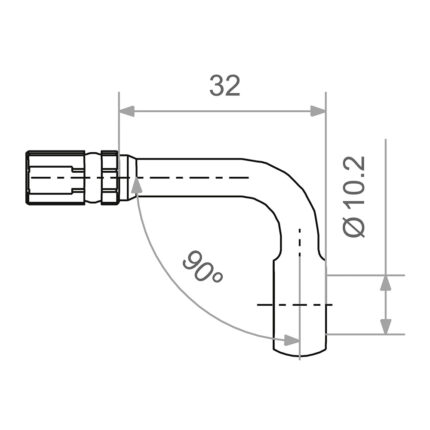 Holender TRW MV10D90A(fi 10.2mm nagib 90 stepeni)