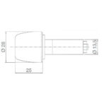 Tegovi kormana crni 28x25x13.5 , 40gr aluminijumski - Slika 2
