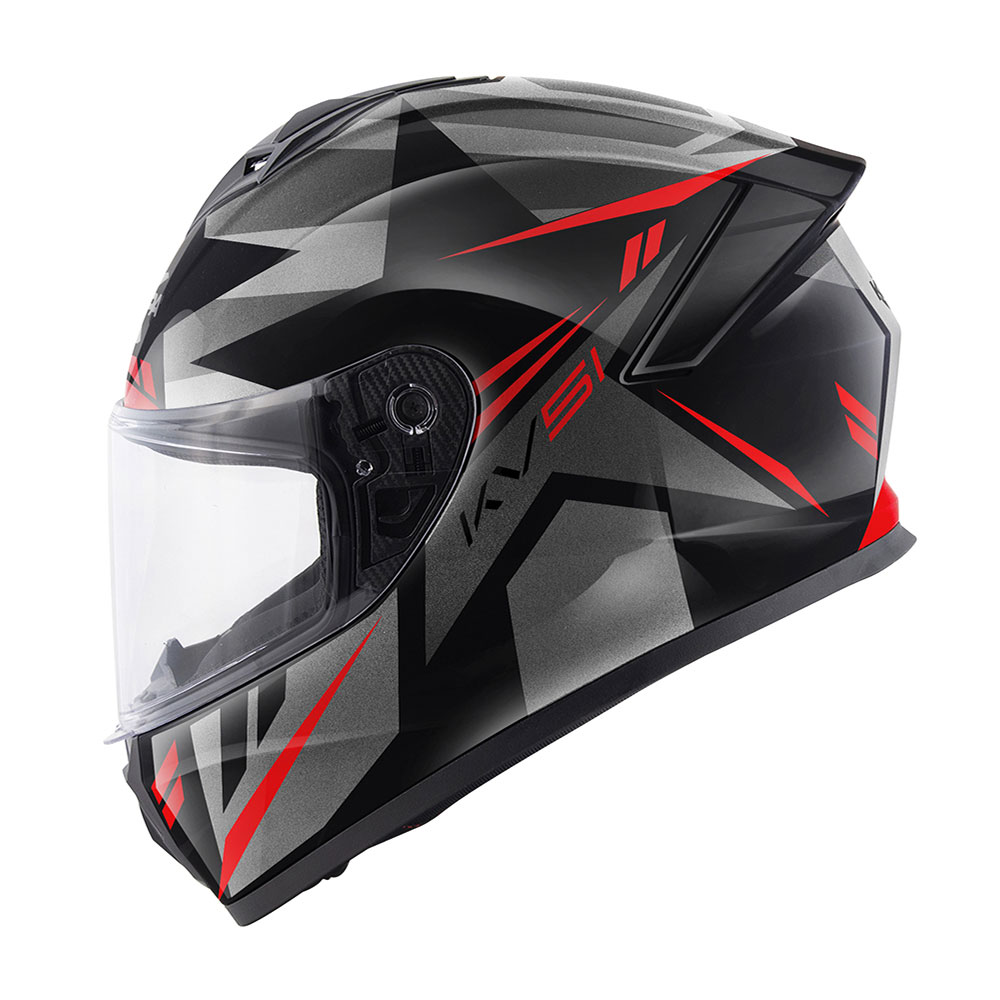 Kaciga Kappa zatvorena KV51 ZENITH titanium crno crvena M
