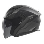 Kaciga NOX Jet N130 MYST mat crno srebrna M