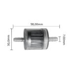 Filter goriva izlaz 7mm okrugli mrežasti L59mm - Slika 3
