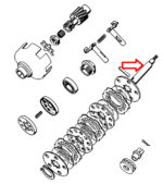 Osovina kvačila Tomos APN L75 mm stari tip - Slika 2