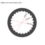 Lamele TRW MCC611PK kompletne BMW K/ R 1200 05-09 - Slika 3