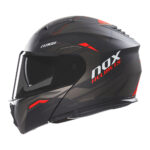 Kaciga NOX Flip Up N968 ULTRA sa naočarima mat crno crvena M - Slika 2