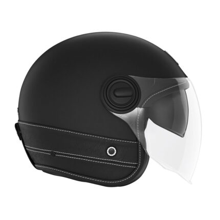 Kaciga NOX HERITAGE PREMIUM crna sa crnom kožom L