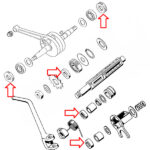 Semerinzi motora Tomos APN BT50 ATX50 CTX80 novi tip kvalitet set - Slika 2