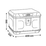Centralni kofer GIVI ALPINA ALP44B ALU crni Monolock 44L - Slika 4
