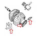 Dihtunzi cilindra Tomos A35 A5 set  Airsal - Slika 2