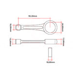 Klipnjača Tomos CTX80 E90 fi 14 mm CKR - Slika 2
