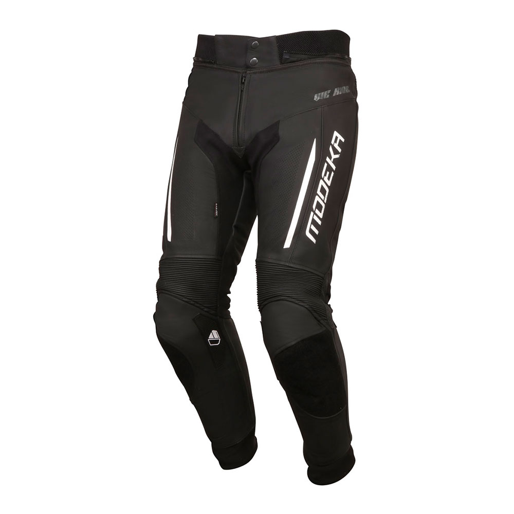 Pantalone kožne VALYANT crno bele XL MODEKA