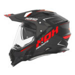 Kaciga NOX Enduro sa vizirom N312 VAPOR mat crno crvena L