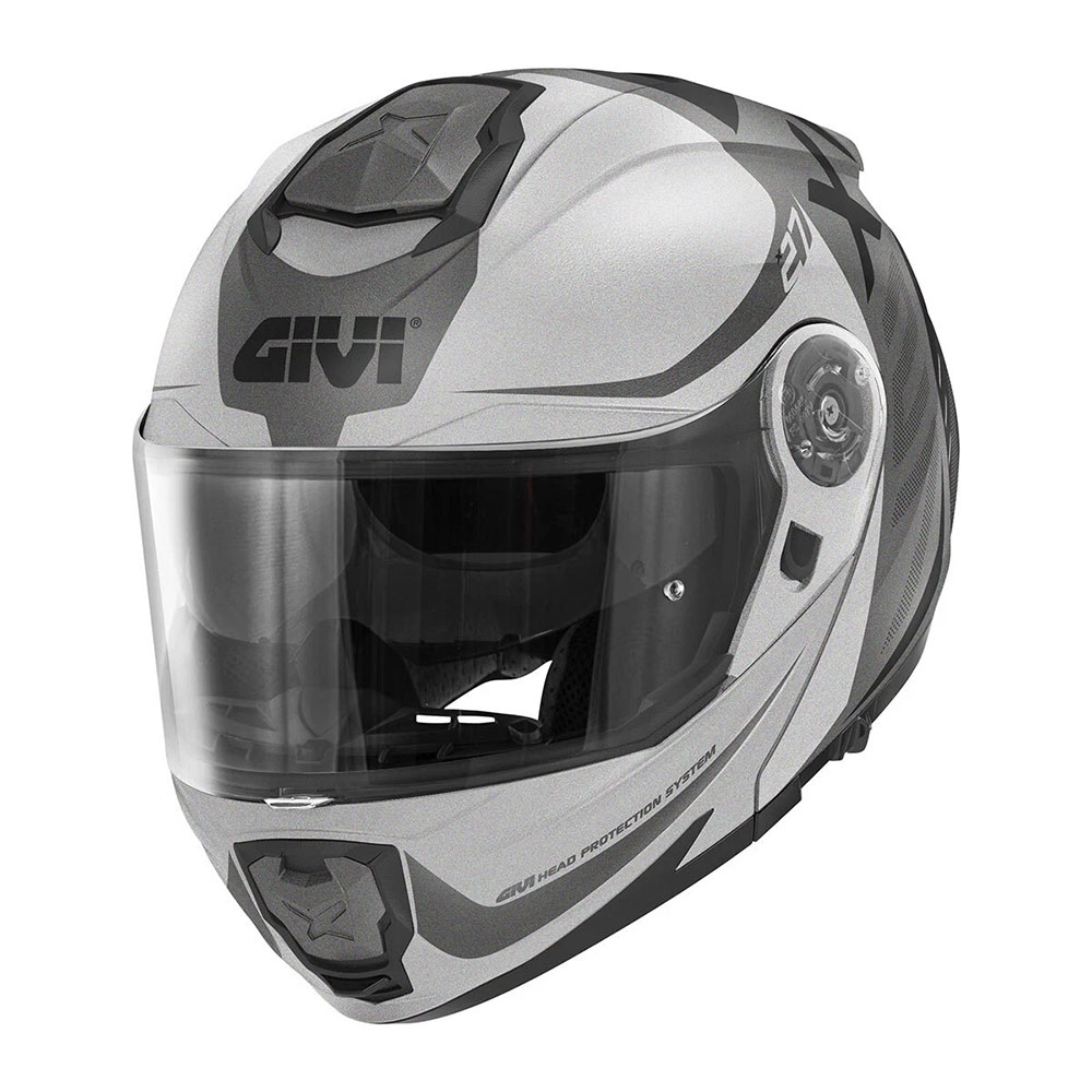 Kaciga GIVI Flip Up X27 DIMENSION crno titanium srebrna XL