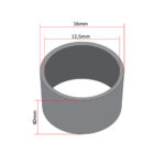 Čaura odstojnik točka Tomos A3 A35 fi 12x16x40 mm prednji liveni - Slika 2