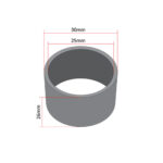 Čaura prednjih vila Tomos APN šire pvc fi 25x30x26 mm - Slika 3