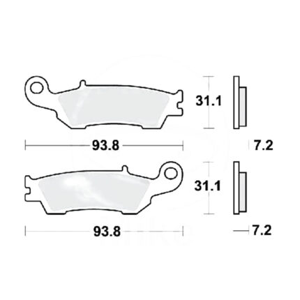 Disk pločice TRW MCB791RSI ( TRACK - SINTER )