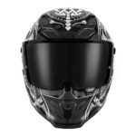 Kaciga NOX EXKLUSIV GOLIATH MAORI Full Face mat crno bela XL - Slika 3