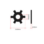 Podloška ventilatora varijatora zvezdasta Kineski skuter CPI.Keeway 50cc fi 16 - Slika 2