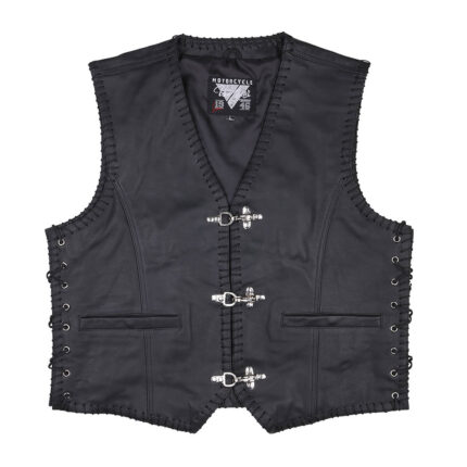 Prsluk BADLANDS crni kožni 58 / 3XL MODEKA