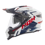 Kaciga NOX Enduro sa vizirom N312 VAPOR belo plavo crvena M
