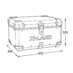 Centralni kofer X-LAND ALU crni ADVENTURE 55L - Slika 4