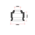 Teflon ventila Honda NX 650 1999-2002 Athena kom - Slika 2