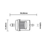 Filter goriva izlaz 6mm okrugli  L59mm - Slika 3