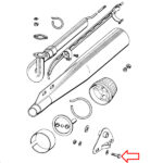 Šraf nosača auspuha Tomos A3 APN M6x16 mm - Slika 2