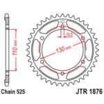 Lančanik zadnji JT JTR1876-47 (525) 47 zuba