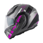 Kaciga GIVI Flip Up X30 PULSAR titanium crno ljubičasta M - Slika 2