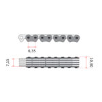 Lanac bregaste osovine DID SCR0412-134L linka - Slika 2