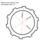 Lamele TRW MCC512-8 set - Slika 2