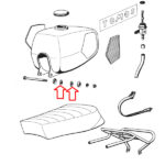 Gumica rezervoara Tomos T14 T15 set - Slika 2