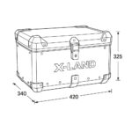 Centralni kofer X-LAND ALU crni ADVENTURE 45L - Slika 4