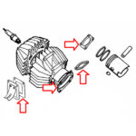 Dihtunzi cilindra Tomos A35 A5 or 410418 - Slika 2