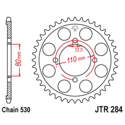 Lančanik zadnji JT JTR284-39-50-35005 (50) 39 zuba