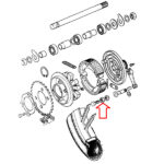 Matica šrafa zadnjeg lančanika Tomos BT M7x1 mm L10 mm - Slika 2